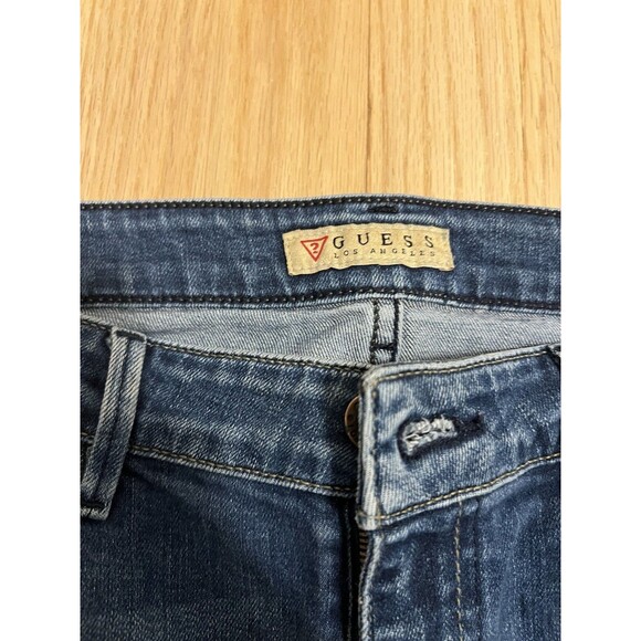 Women's Guess Skinny Jeans Distressed Raw Frayed Hem Stretch Size 29 - Picture 2 of 5